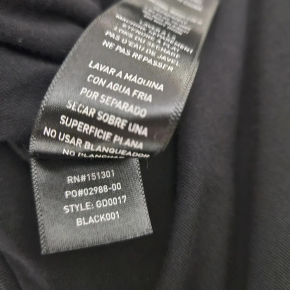 Good American Bodycon Shirt Tank Dress Black Ruched Sleeveless Stretch Knit - Picture 8 of 9